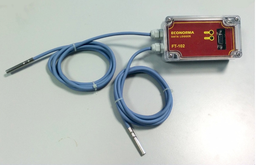 Datalogger bicanale di temperatura con sonde esterne